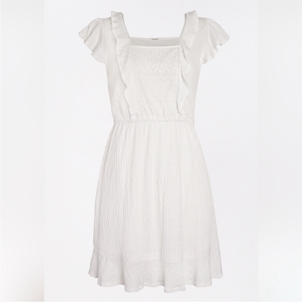 ⭐️⭐️SALE- 2 for $25⭐️⭐️ NWT Maurices White Lace Front Skater Dress Size L